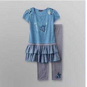 Tempted girl’s sequins tunic & leggings set.